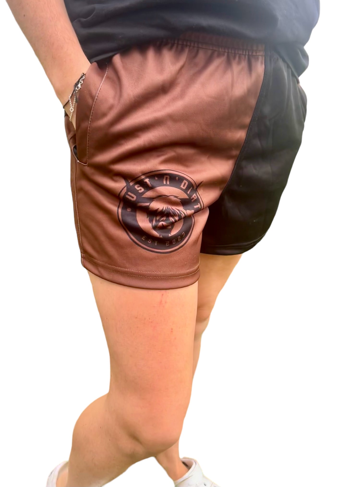 Footy shorts brown/black