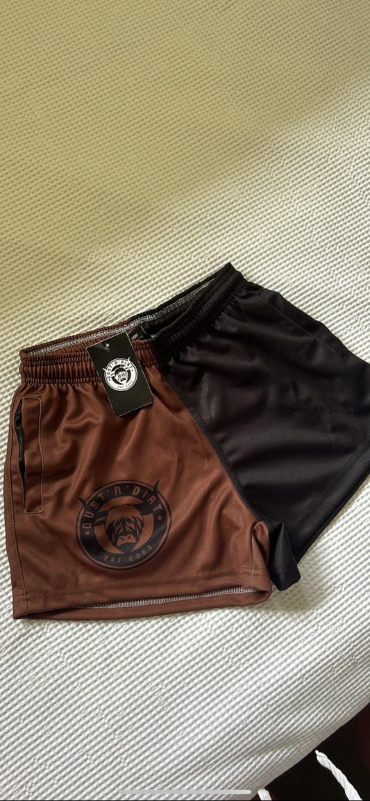 Footy shorts brown/black