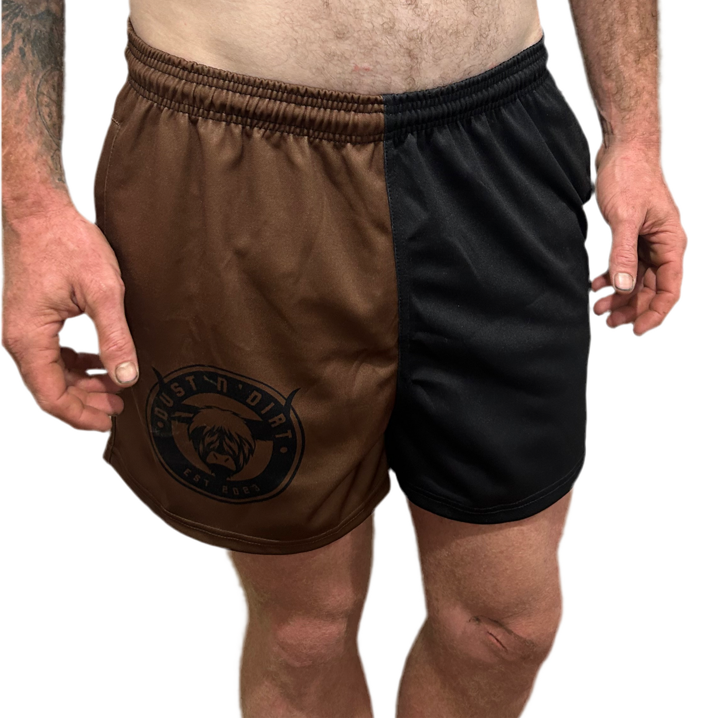 Footy shorts brown/black
